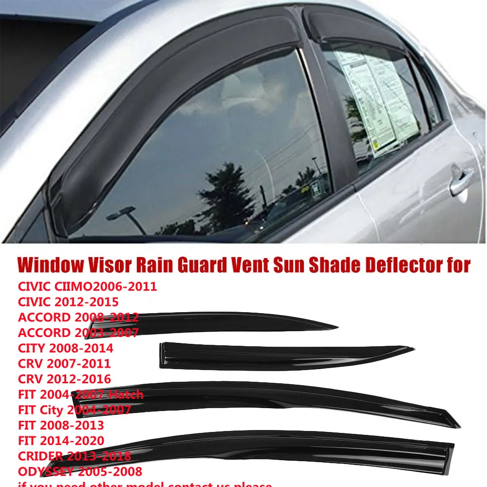 Window Visor Rain Guard Vent Sun Shade Deflector for Honda Civic Accord CITY CRV FIT CRIDER ODYSSEY CIIMO EVERUS S1 All Model