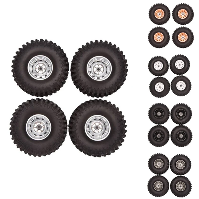 

4PCS 120Mm Rally 1.9 Beadlock Wheel Rim Tire Set For 1/10 RC Crawler Car Axial SCX10 Traxxas TRX4 RC4WD D90