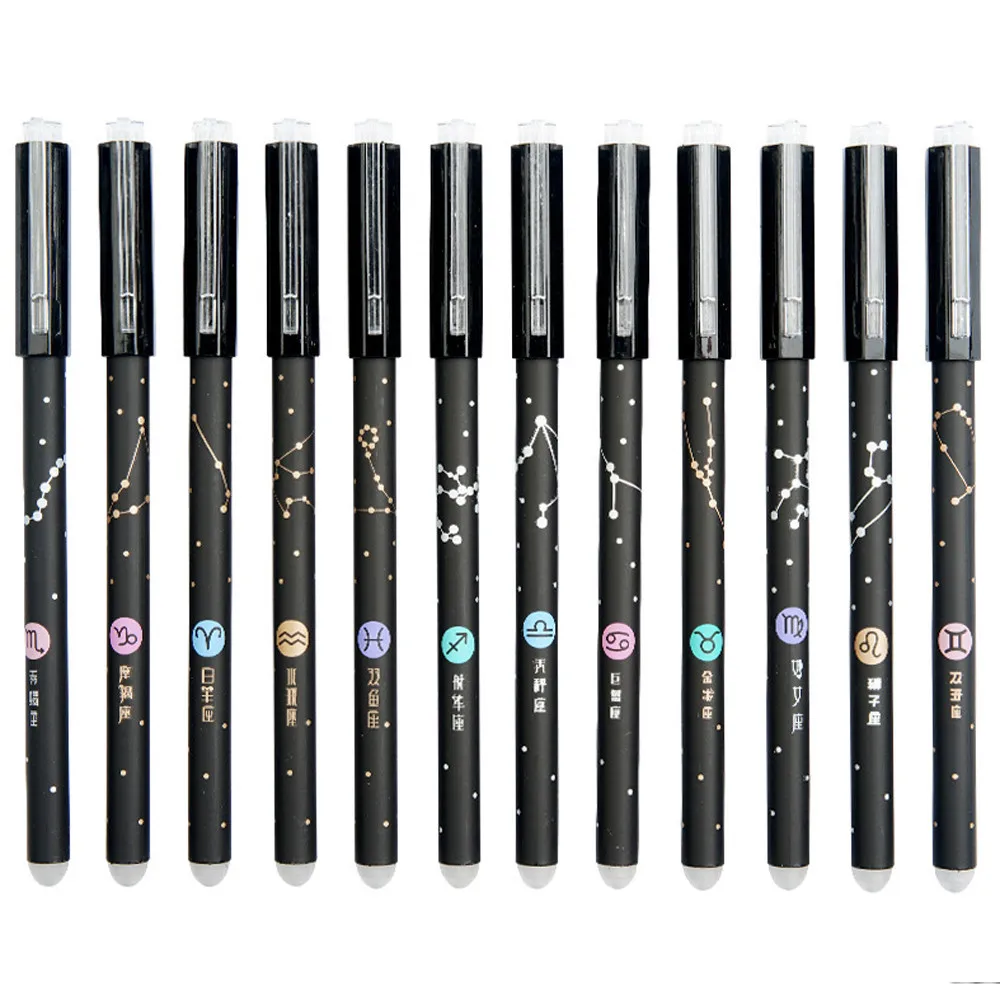 

Constellation Erasable Pen 0.5mm Blue Black Ink Gel Pen Kawaii Ballpoint pen Washable Handle School Writing Stationery Gel Pen