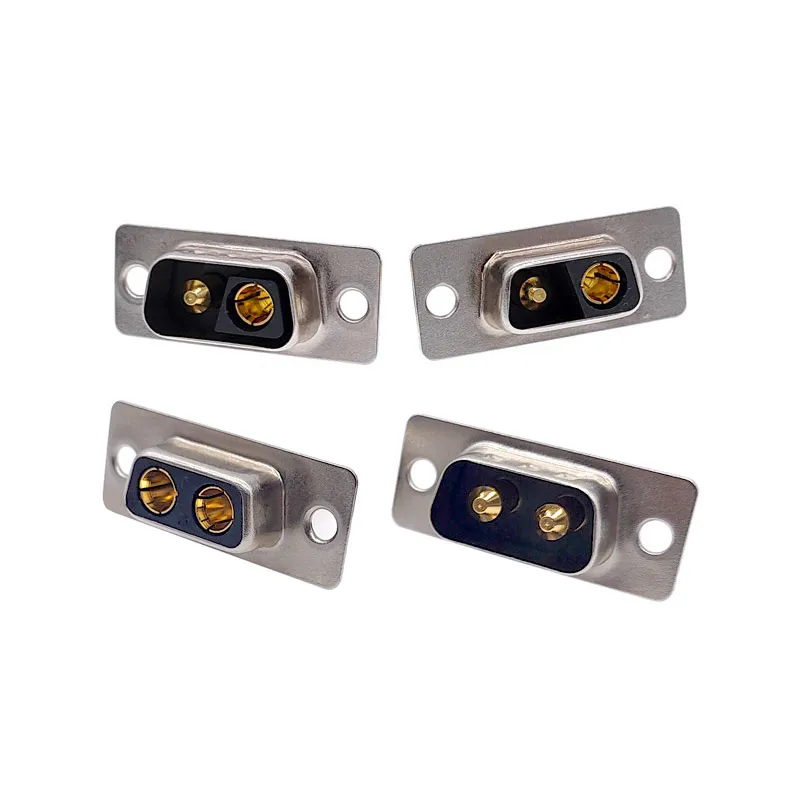

1PCS 2W2 2V2 30A 2PIN Gold plated male female high current D-SUB Connector adapter solder type 2pin plug socket high power