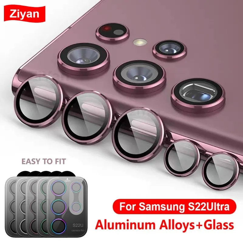 For Samsung S23 Ultra Camera Lens Protector Aluminum Alloy Metal Tempered Glass Camera Film For Galaxy S22 Ultra 5G Accessories