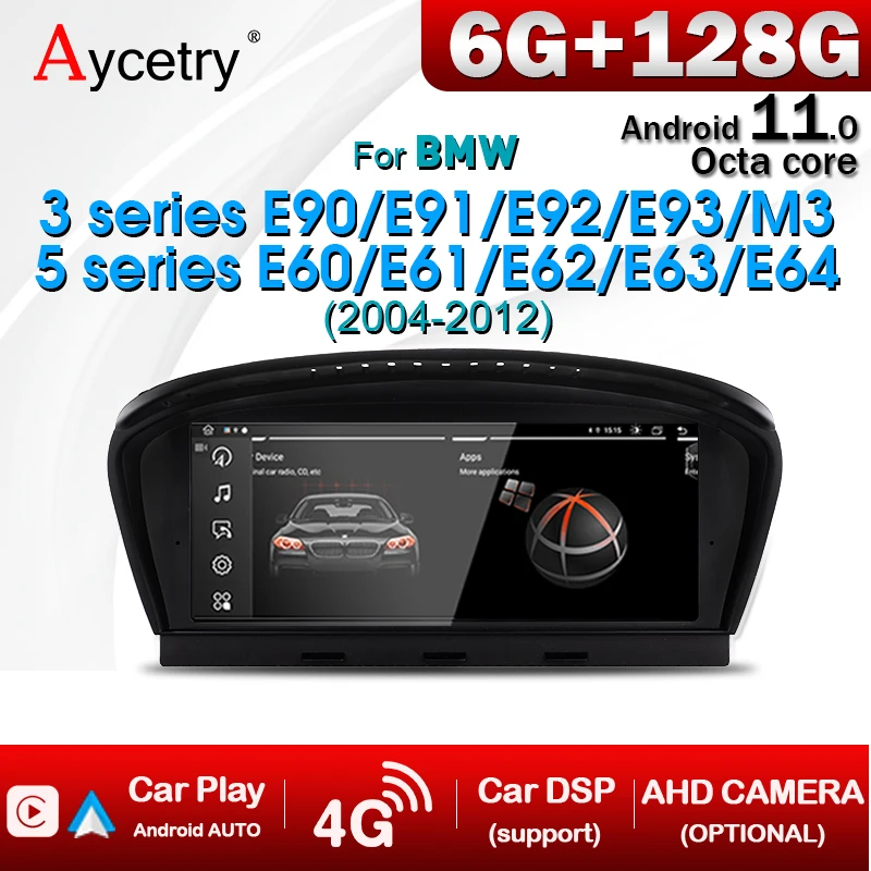8 экран Android 11 автомобильное радио авто аудио для BMW 5 серии E60 E61 E63 E64 E90 E91 с Carplay
