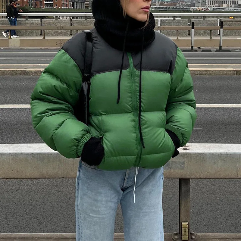 Warm Thick Women's Winter Coats Puffer Down Jacket for Women Parkas Cotton Female Clothing Green Winter Chic Outwear Coat 2023