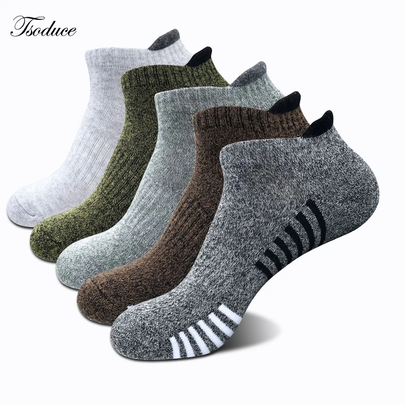 

Short Cotton Socks Striped Breathable Sweat Absorb Ankle Socks Outdoor Sport Basketball Football Running Men Socks