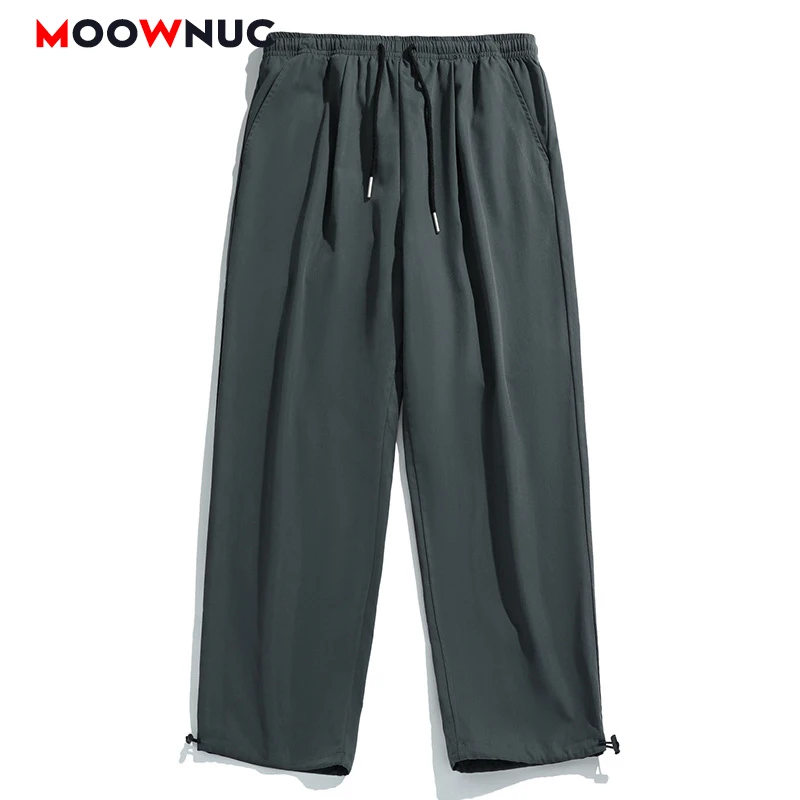 

Fashion Pants Spring Men's Casual Trousers Full-Length Male 2022 Summer Solid Hombre Business New Plus Size Straight MOOWNUC