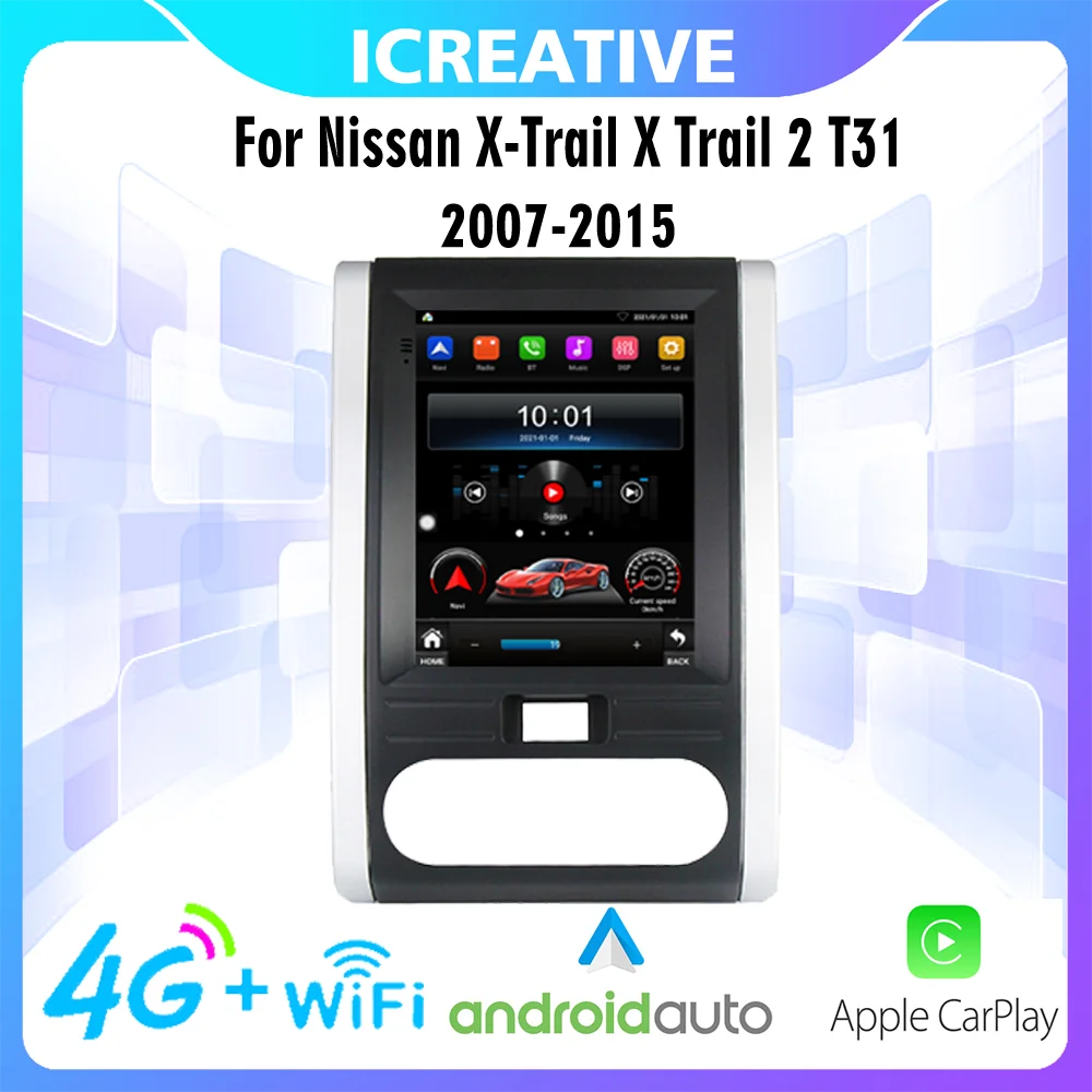 

For Nissan X-Trail X Trail 2 T31 2007-2015 2 Din Tesla Car Radio Android 4G Carplay GPS Navigation Multimedia Player Stereo