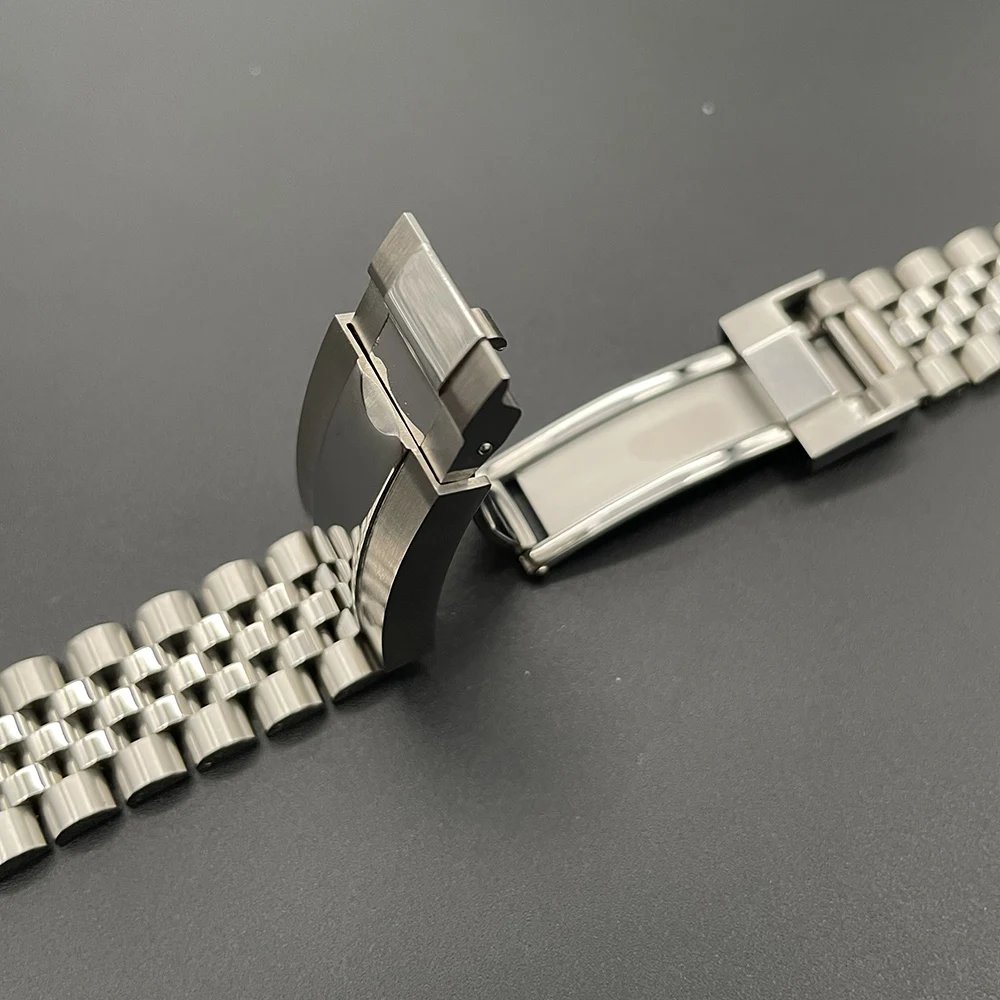 20mm Silver Nologo Jubilee Stainless Steel Bracelet 316L Watch Band Wrist Strap for SUB GMT Watch Case Mod Parts Accessories