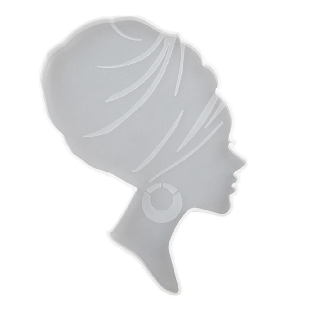 

Mold Coaster Silicone Epoxy Resin Jewelry Keychain Diy Craft Mould Baking Woman Dish Afro Crafts Casting Molds Girl Cup Tray