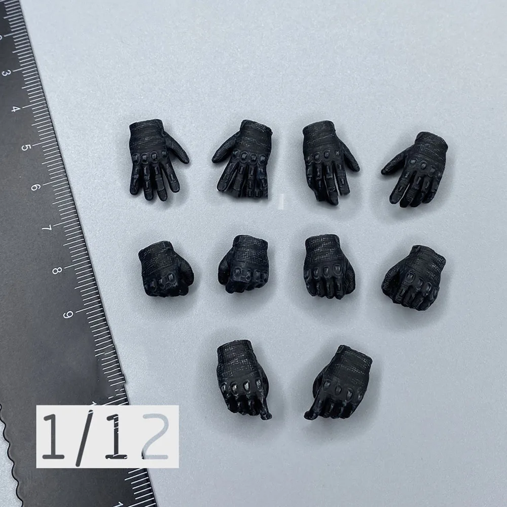 

1/12 Limtoys Game Player RESIDENT Of The EVIL Lyon Police Black Gloved Hand Model 8PCS/SET Accessories Fit 6" Male Action Doll