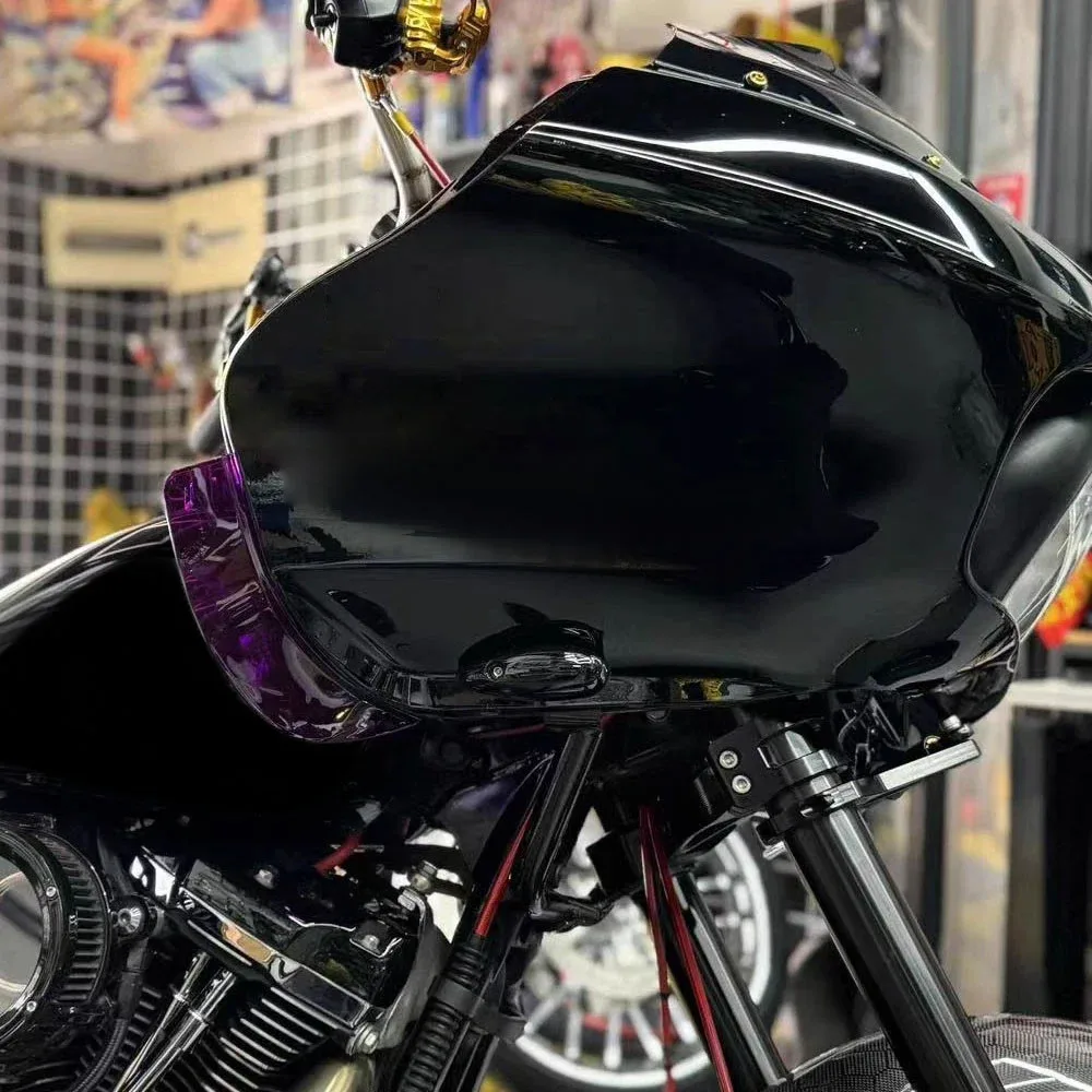 Фото Для мотоциклов Harley Road Glide FLTRX FLTRXS FLTRUSE 2015-2023: Аксессуары, цветные боковые широкие воздухозаборники (дефлекторы) из поликарбоната №4