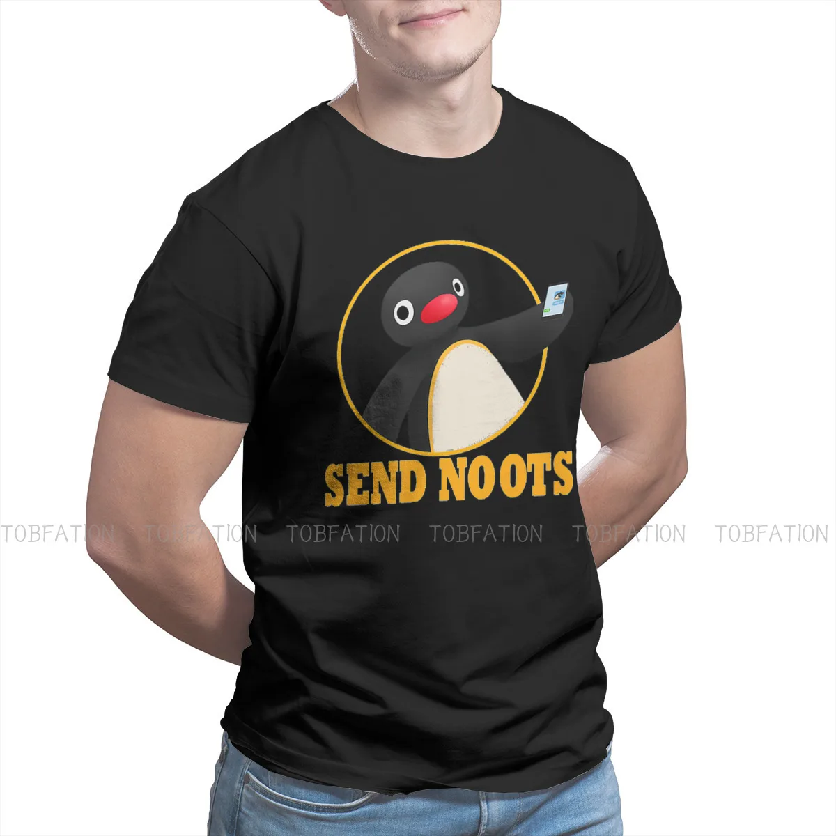 

Send Noots Fashion TShirts Pingu Noot Pinga Penguin TV Male Style Pure Cotton Tops T Shirt O Neck Big Size
