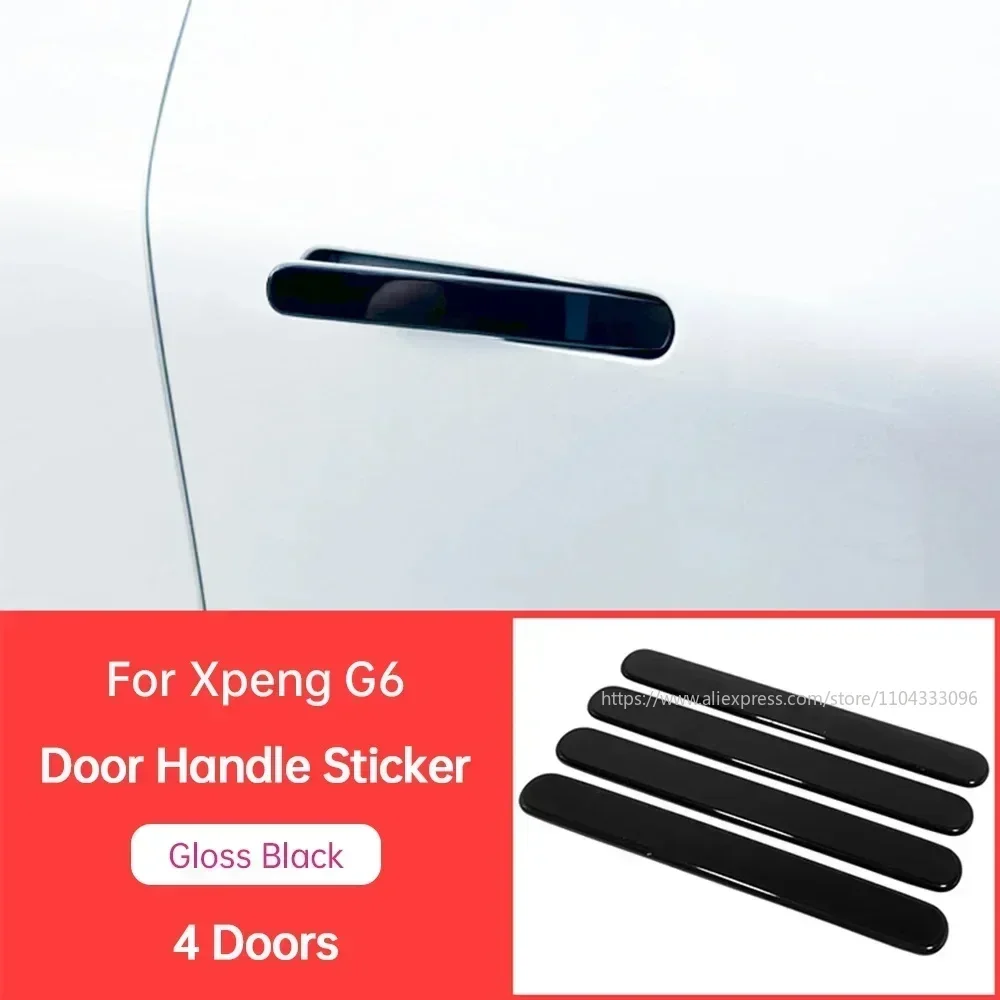 Для Xpeng G6 2023 2024 Xiaopeng ярко-черная дверная ручка наклейка защита от царапин