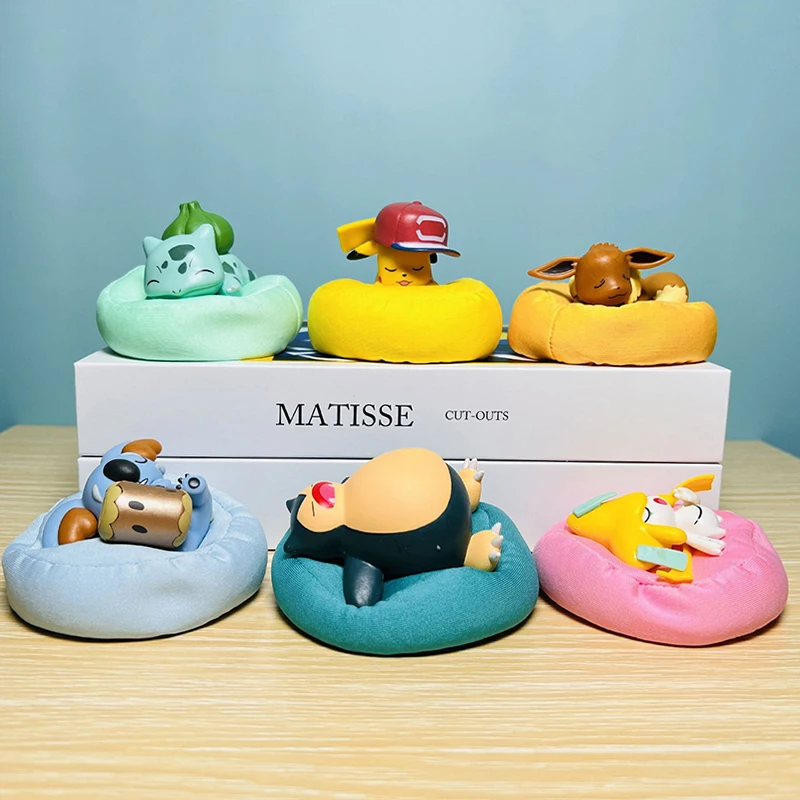 

Pokémon Blind Box Cartoon Car Ornament Car Interior Hand Sleeping Position Doll Gift Car Cake Decoration