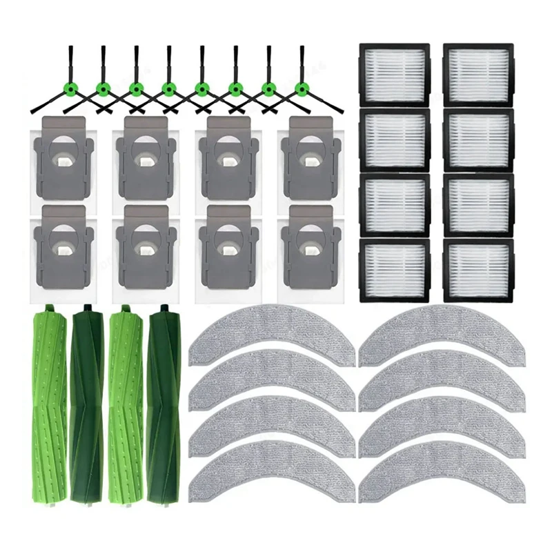 

For Irobot Roomba Combo J7+, J9+ Replacement Spare Parts Parts Main Side Brush Hepa Filter Mop Cloth Dust Bag