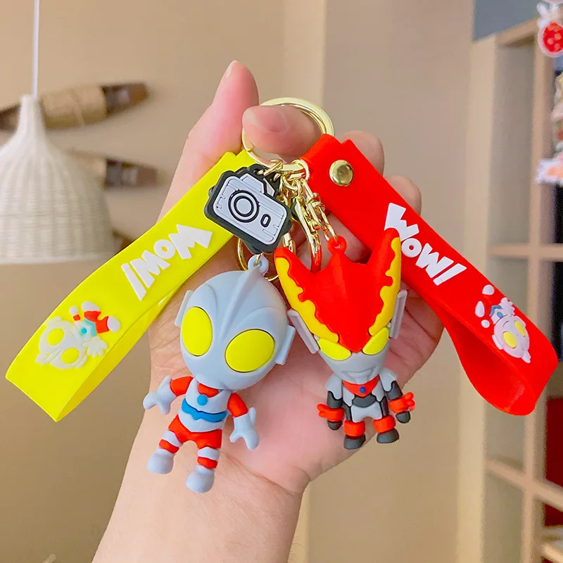 

Необычный школьный брелок в стиле аниме с изображением Ультрамен из мультфильма, кукла, брелок для ключей, подвеска для сумки, брелок для ав...