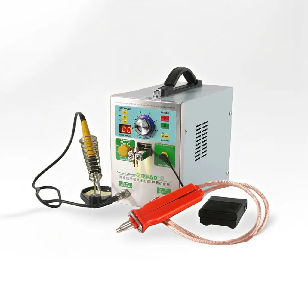 SUNKKO 709AD + аккумулятор для точечной сварки маленькая ручная сварочная ручка с