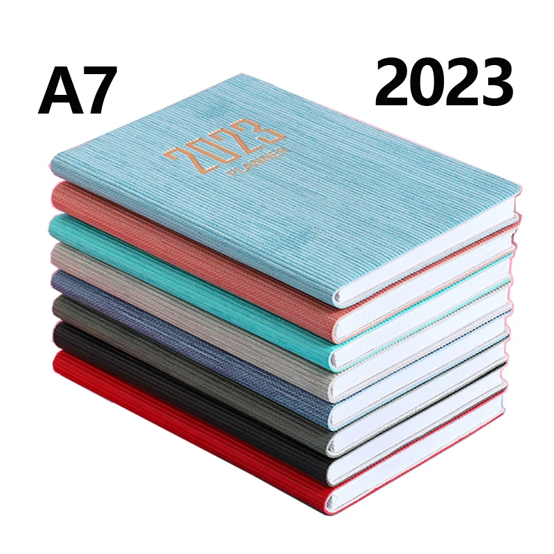 2023 English Schedule Notepad A7kawaii Daily Plan Notebook Agenda Planner Stationery Portable Sketchbook 120P School Supplies