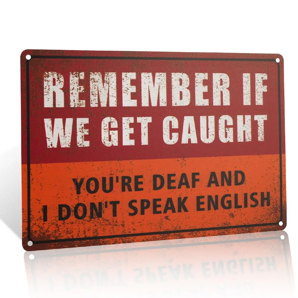 Металлическая вывеска Помни мы пошел на английском языке не забудьте чтобы