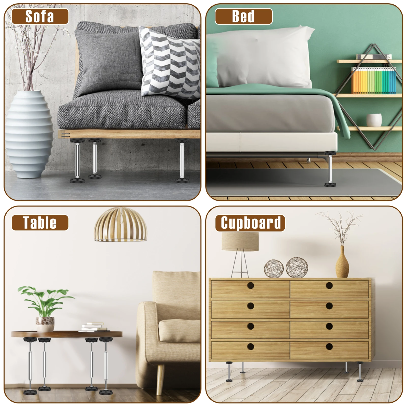 Телескопическая опорная штанга 2 шт. Нейлоновый Регулируемый кронштейн для