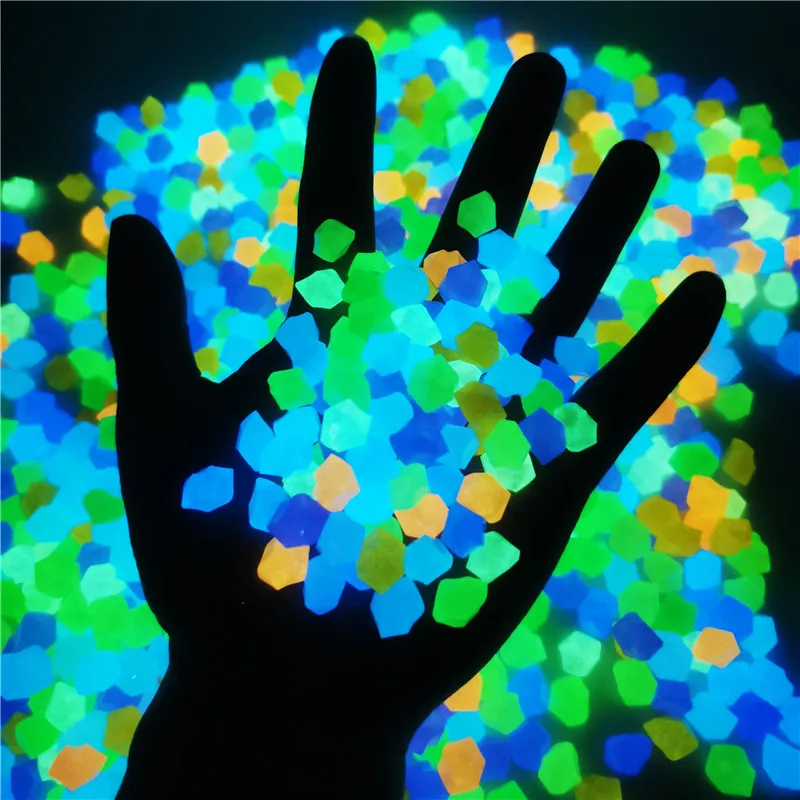 

200pcs Party DIY Luminous Stone Fluorescent Cube Aquarium Bright Gravel Noctilucent Sand Glowing in the Dark Luminous Stone