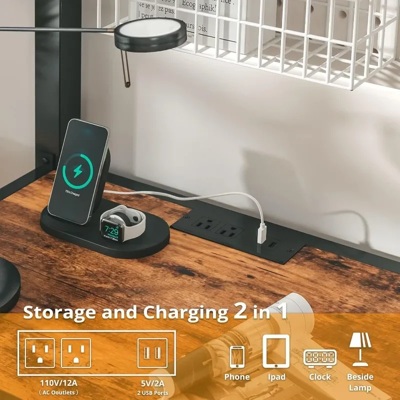 Кровать-чердак LIKIMIO двойной размер письменный стол металлический каркас