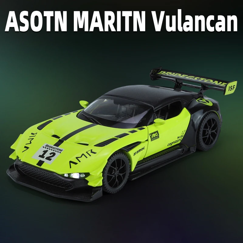 

1:32 Aston Martin Vulcan GT Alloy Die Cast Toy Car Model Sound and Light Pull Back Children's Toy Collectibles Birthday gift