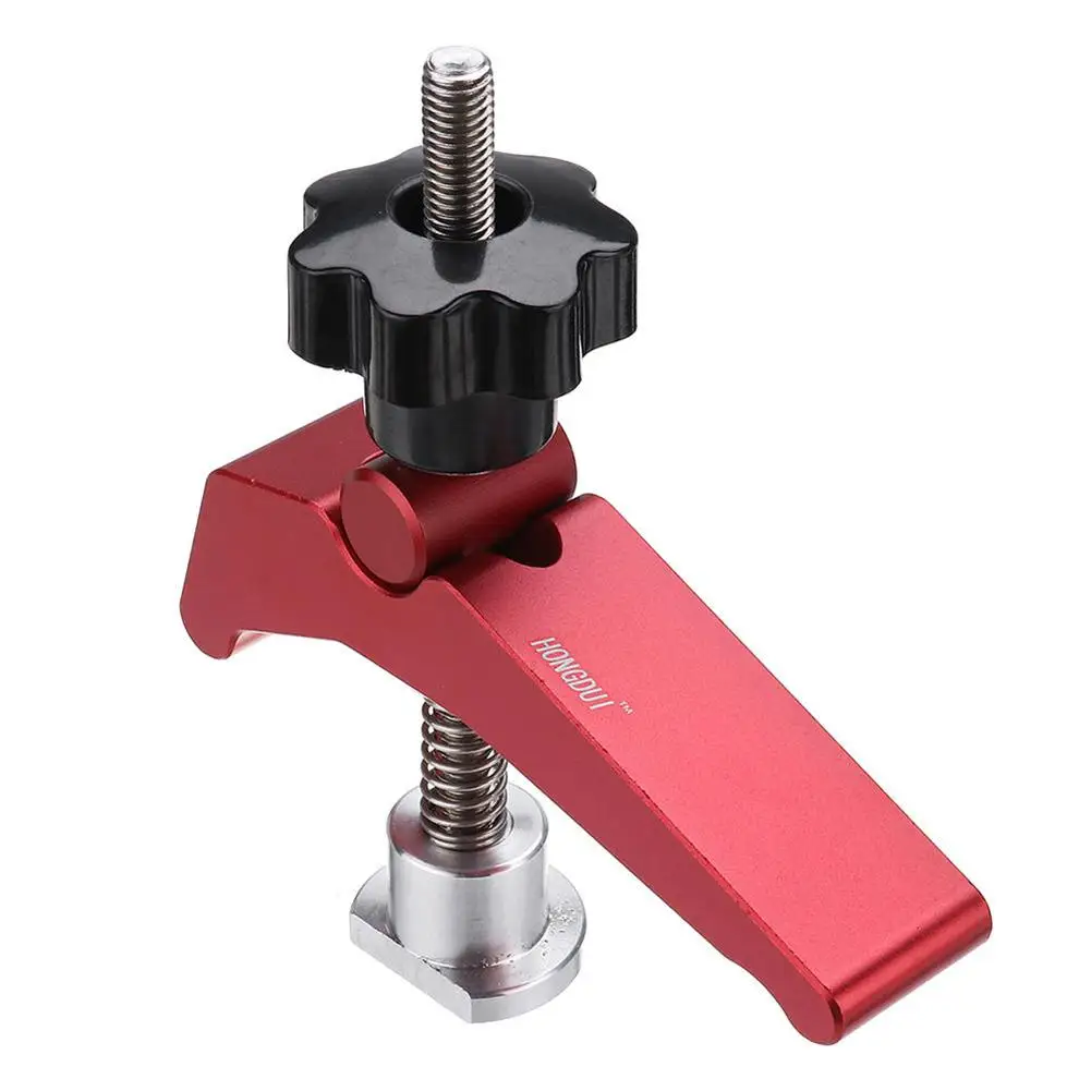 

Woodworking Aluminum Alloy Quick Acting Hold Down T-slot T-track Clamp Set Suitable for Metal Processing Applications
