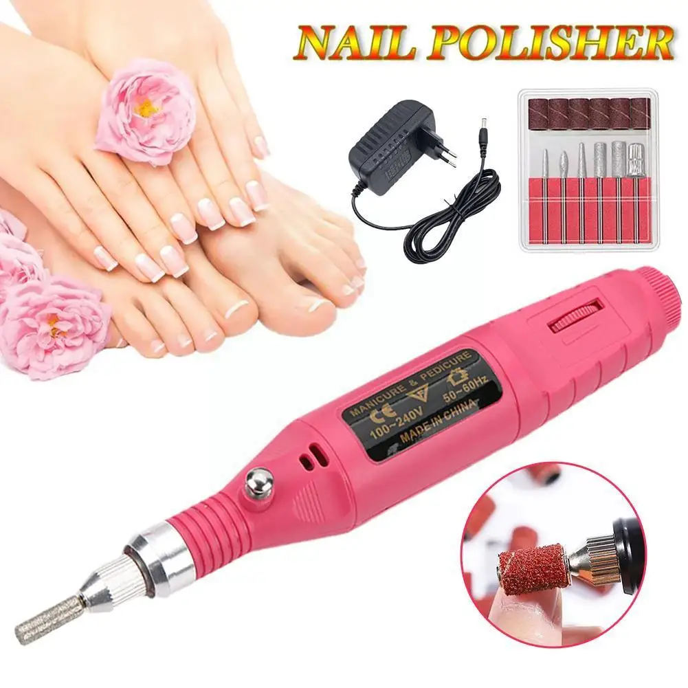 

Professional Electric Nail Drill Machine Pen Pedicure Drill Polishing Bits File Nail Nail Art Nail Machine Drill 6 Nail Too P8R6