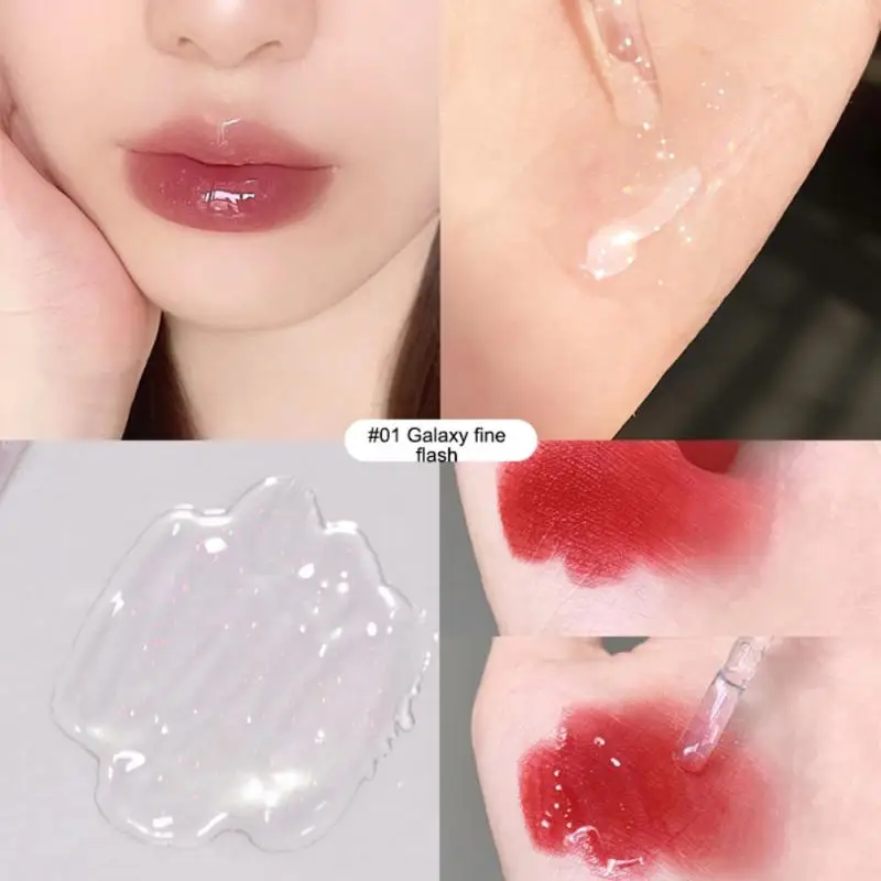 

DAIMANPU Moisturizer Lip Plumper Long Lasting Waterproof Glitter Liquid Lipstick Plump Lip Gloss Tint Clear Lipgloss Korean