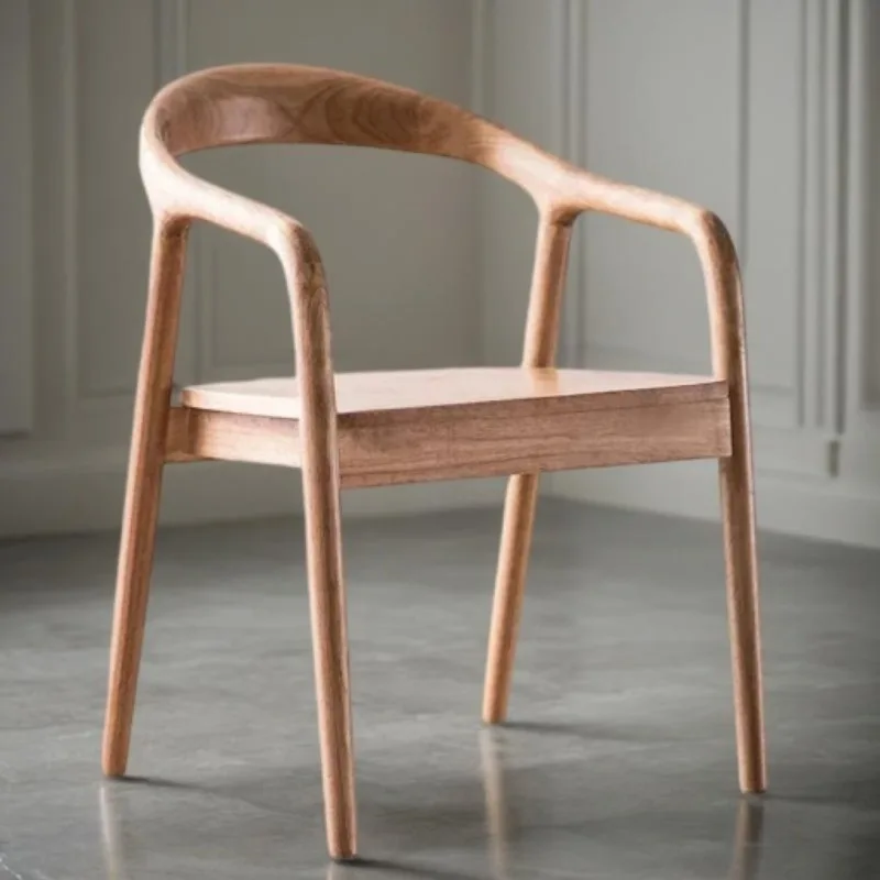 Деревянные скандинавские кресла для гостиной расслабляющие портативные кожаные