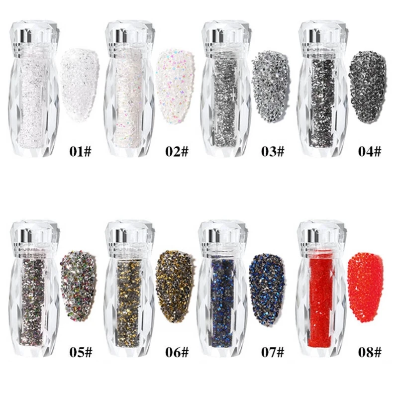 

1 Bottle Micro Nail Beads DIY Mini Resin Nails Art Design for 3D Nail Decoration