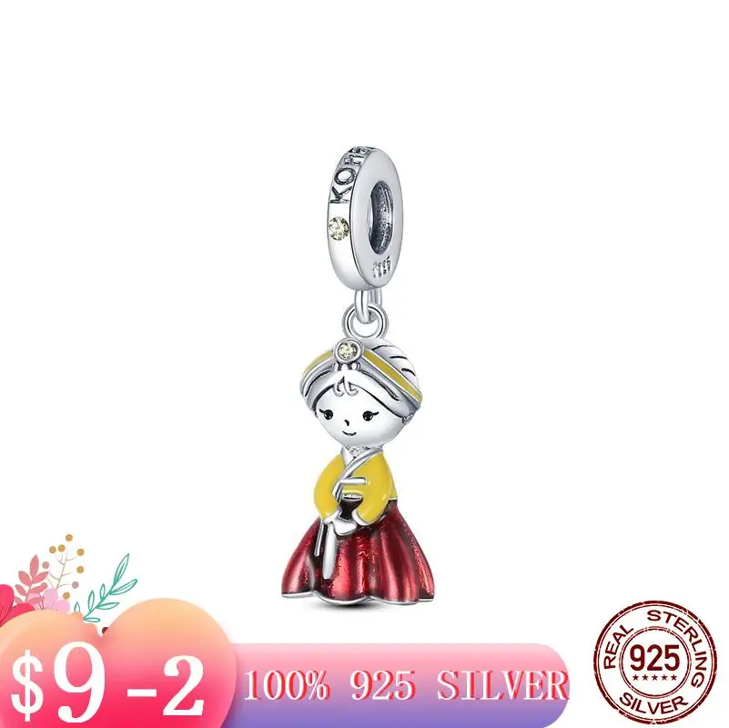 

Шарм принцессы Hanbok из серебра 925 пробы с отдельным дизайном, подходят для изготовления оригинальных браслетов Pandora, модные ювелирные издели...