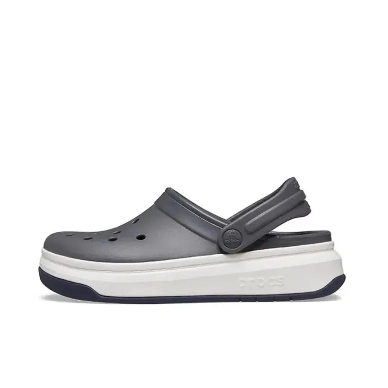 Классические тапочки Crocs сандалии унисекс на белой подошве сабо платформе