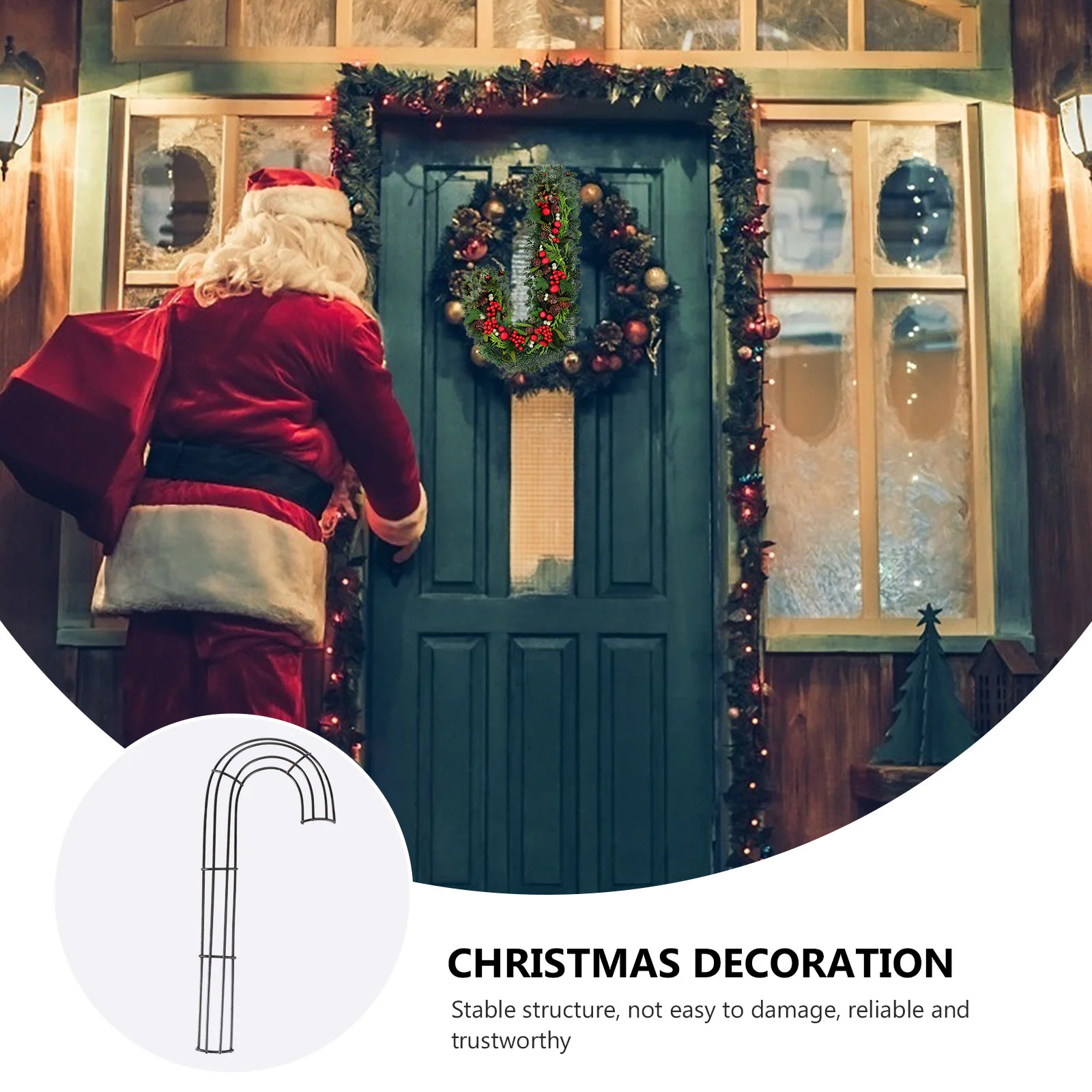 J Shaped Garland Hoop Party Decoration Iron Flower Frame J-Shaped Wreath Greenery Decorative Bike Adorn