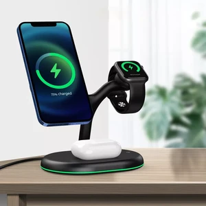 15W Wireless Charger For iPhone 13 12 Mini Pro MaxFast Charging Dock Station For Samsung Huawei Charging For Airpods Pro Watch