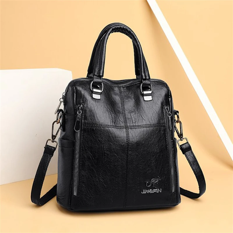 

2022 New Multifunctional Backpacks Trendy Handbags Shoulder Bags Soft Leather Messenger Bags Famous Brand Designer Satchels Cc
