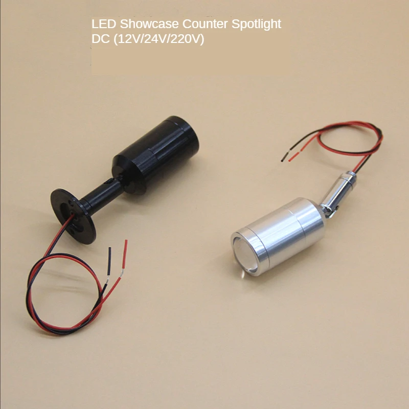 

Светодиодный выставка счетчик 1 Вт маленький LED-светильник 220V DC12V24V полка винного шкафа Дисплей выпуклая линза Малый держатель лампы