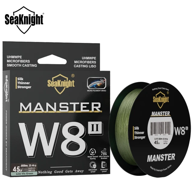 SeaKnight Brand W8 II Series Fishing Lines 8 Weaves 500m 300m 150m Upgrade Strong Braided PE Line for Seawater fishing 15-100LBs 1