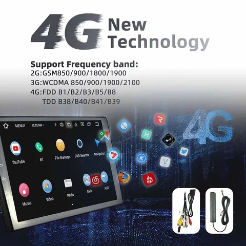 Android Multimedia para Dodge Ram Pickup Coche Radio 2 Din Estéreo Carplay GPS Navegación Unidad Principal Autoradio 1500 2500 2008-2012