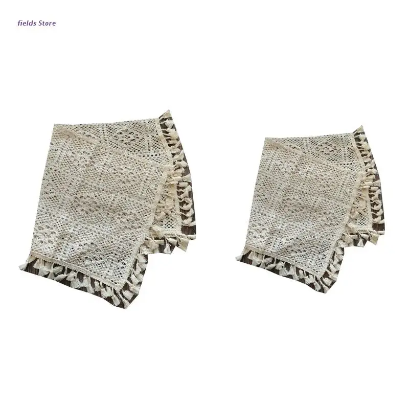 

Newborn Baby Photography Props Blankets Vintage Tassel Blanket for Hollow Basket Filler Photo Shooting Ornament