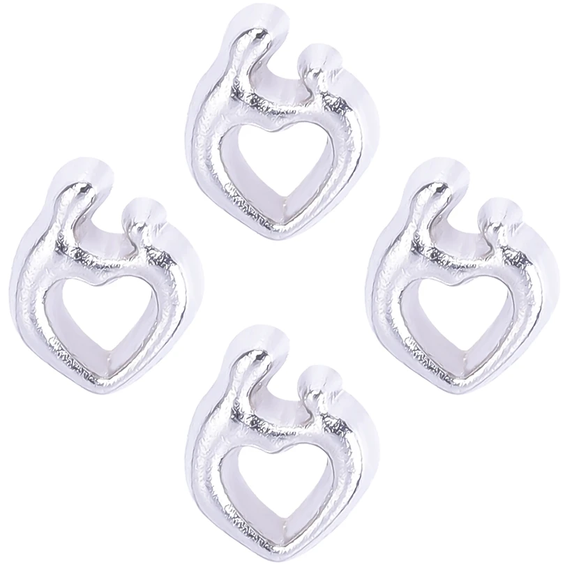 

20Pcs/Lot DIY 6x8mm Mother and Son Heart Floating Charms Hand-made for Glass Memory Lockets