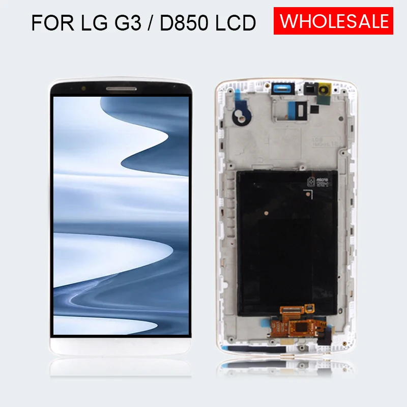 Дисплей 5,5 дюйма D850 для LG G3, ЖК-дисплей с сенсорной панелью и дигитайзером в сборе, D855, D851, D852, LS990, F400K, экран с рамкой, бесплатная доставка