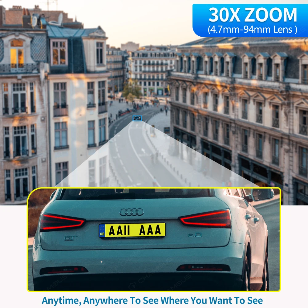 CamHi WiFi Camera 4G Outddoor Video Surveillance 30X Auto Focus Zoom 5MP PTZ Home Suecirty Portection FTP POE NVR Metal |