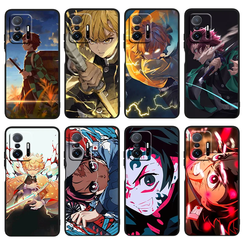 

Anime Demon Slayer Kamado For Xiaomi Mi 12 12X 11T 11i 11 10T 10 9T 9SE 9 A3 CC9E Pro Ultra Lite Black Silicone Phone Case
