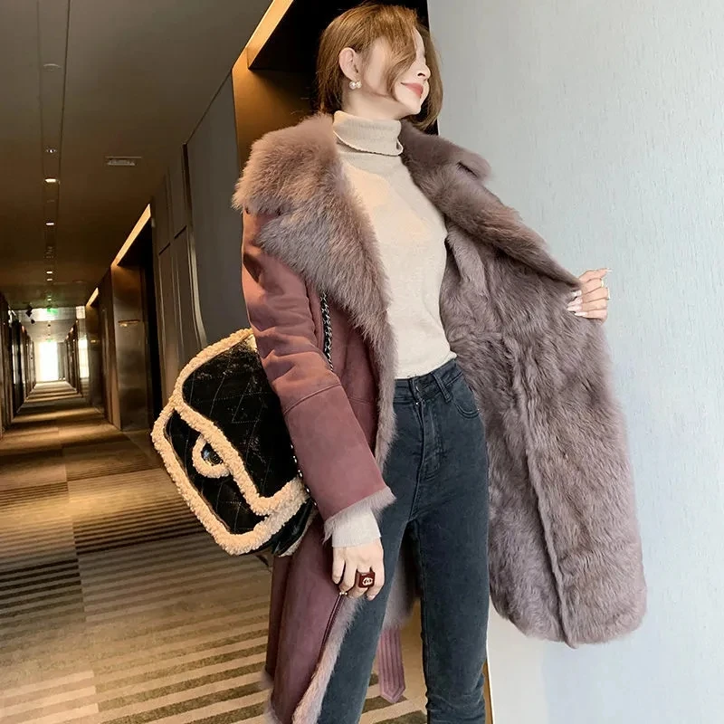 2022 Autumn And Winter Fur Coat New Fur Temperament Fashion Thicken Jackets Female imitation Fur Coat Women's Md-Length Outwear