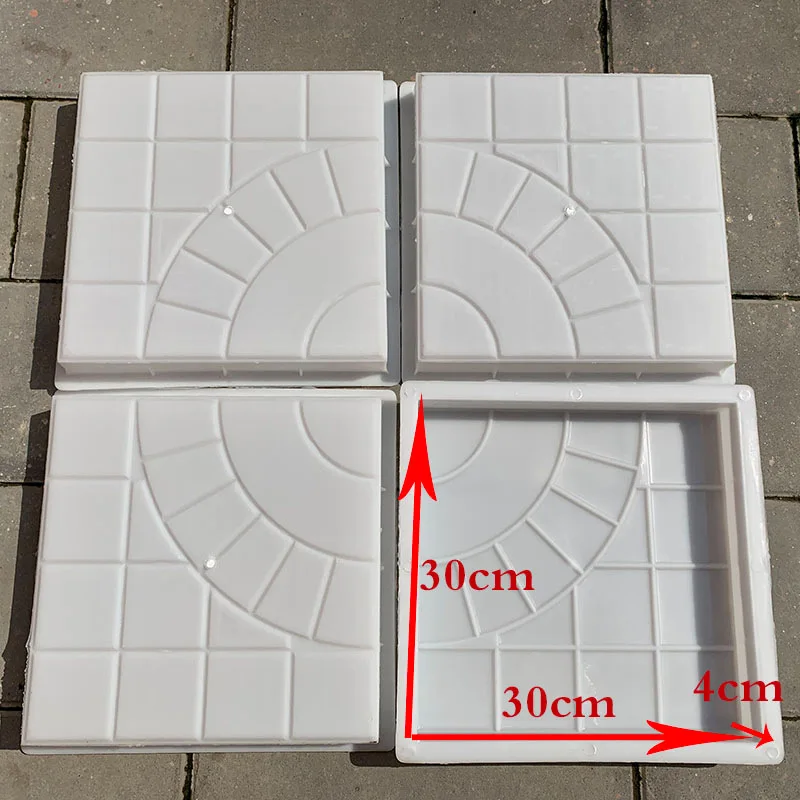 

Тротуарная цементная лужайка, трехкольцевая цветная кирпичная напольная плитка, Пластиковая форма, тактильная тротуарная плитка, противоскользящий кирпич