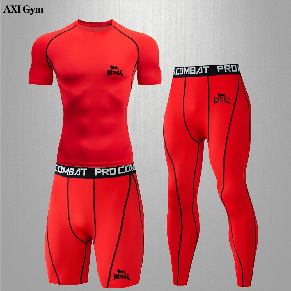 

Men's Running Sports Suit Gym Boxing Sanda Tight Sculpting Sportswear Men's Track and Field Training Shirts Men's Jogging Wear