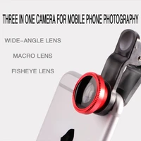 fish phone lens macro camera sets 3 in 1 generic camera for smartphone fish eye lens and clip support iphone samsung wide angle