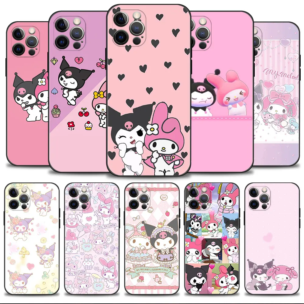 

Kuromi Like My Melody Love Play Phone Case For Apple iPhone 14 13 12 11 Pro Max 13 12 Mini XS Max XR X 7 8 6 6S Plus Cover Shell