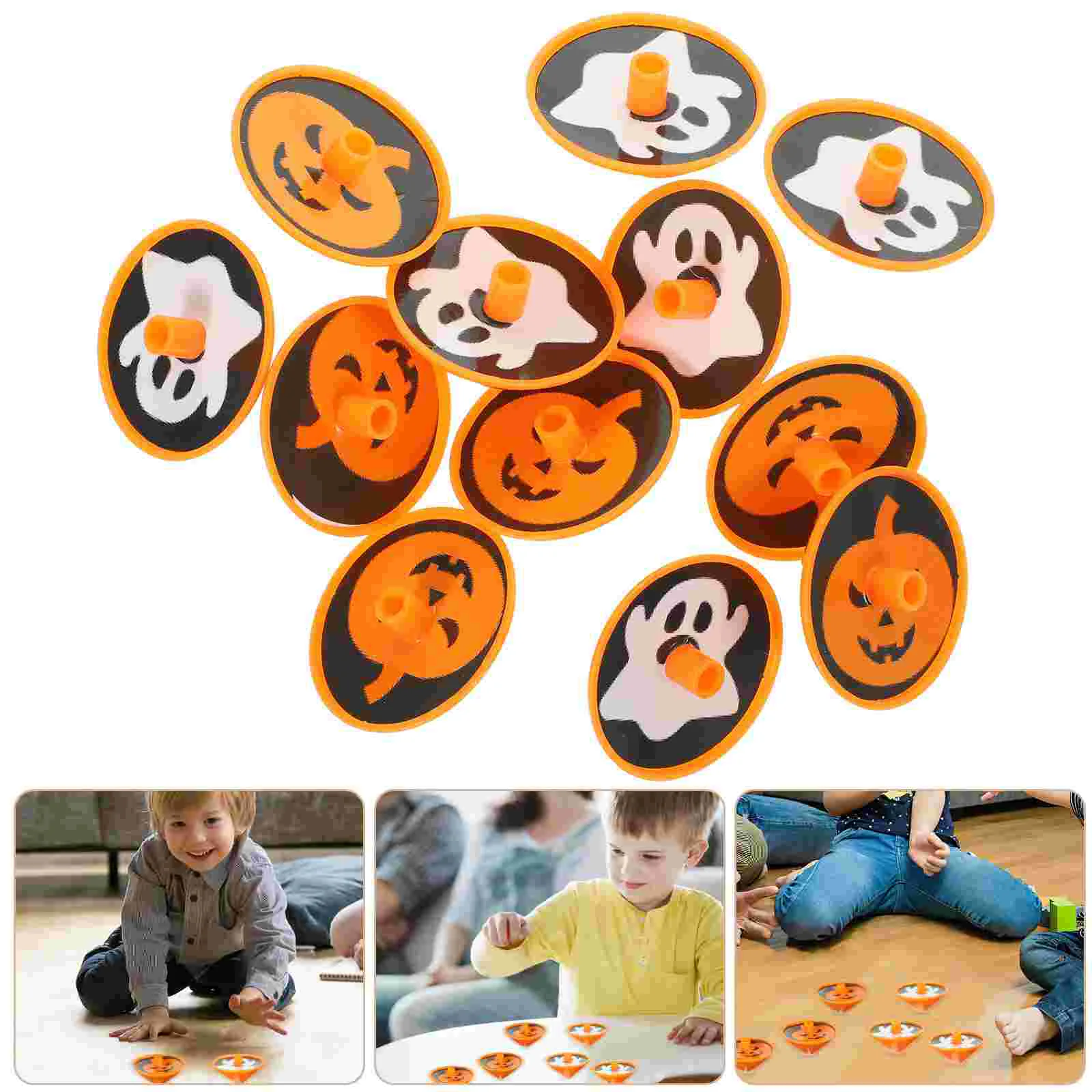 

1 Pack of Halloween Theme Plastic Gyro Toy Rotating Tops Toys Gyro Playthings Educational Toys